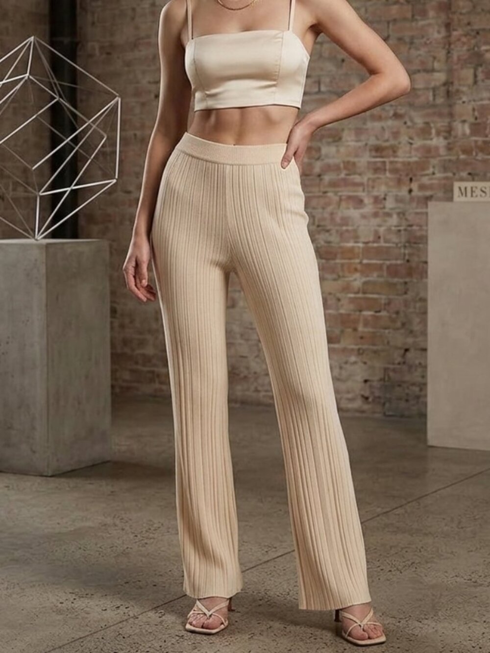 Meshki Deanna Wide Leg Knitted Pants